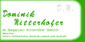 dominik mitterhofer business card