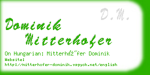 dominik mitterhofer business card